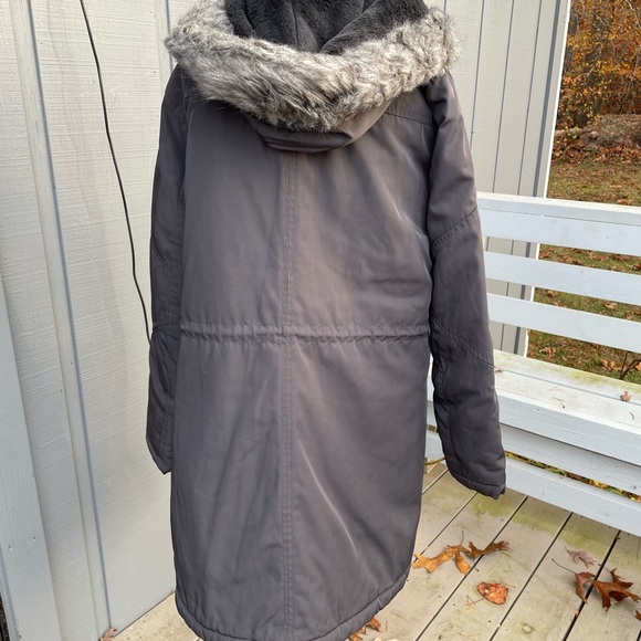 Women’s Gray Hooded Winter Parka - Picture 4 of 5